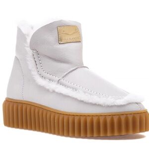 Voile Blanche Bice Honey Shearling Mid Boot 37 light gray leather